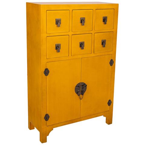 Comò In Legno Con 6 Cassetti E 2 Porte 63x26x101 - Foto 1