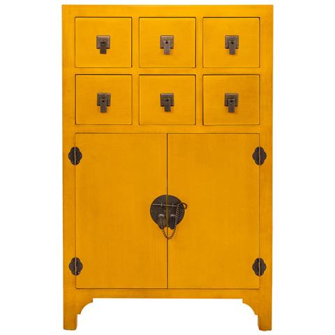 Comò In Legno Con 6 Cassetti E 2 Porte 63x26x101 - Foto 2