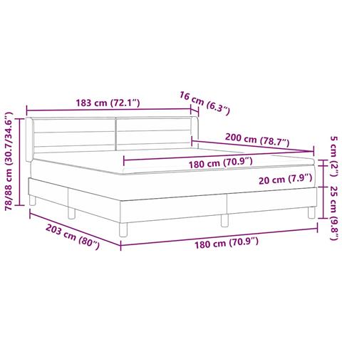 Letto a molle con materasso Talpa 200 x 180 cm Poliestere - Foto 8