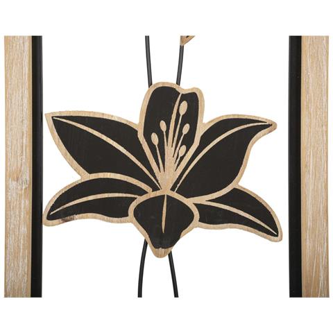 Decorazione In Metallo 3d Fiori 48-marrone-metallo-26x2,5x60 Cm - Foto 2