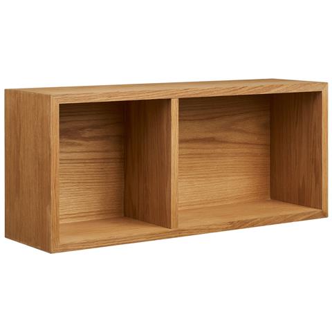 Mensola Da Parete Oshawa In Impiallacciatura Rovere Naturale 71x20x30 Cm - Foto 1