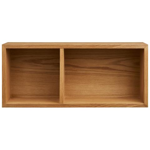 Mensola Da Parete Oshawa In Impiallacciatura Rovere Naturale 71x20x30 Cm - Foto 2