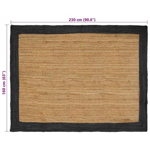 Tappeti per area Grigio Scuro 160 x 230 cm Juta - Foto 8