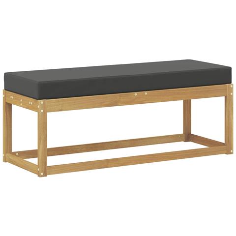 Panca da esterno con cuscino Bianco 115 x 43 x 45 cm - Foto 1