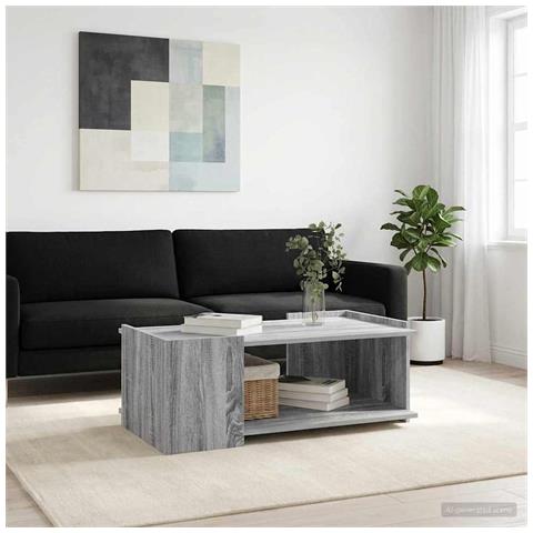 Tavolino da salotto Grigio Sonoma 90 x 50 x 33 cm - Foto 2