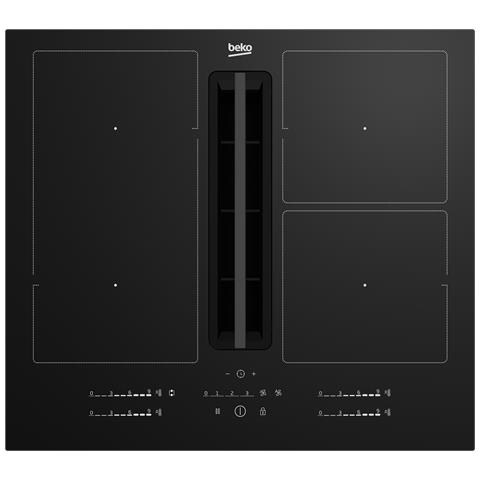 HIXI 64700 UF: Piano a Induzione con Cappa Integrata, 4 Zone con 1 Sezione IndyFlex, 60 cm - Foto 1