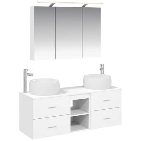 Set di mobili per il bagno 4 pcs Bianco - Foto 1