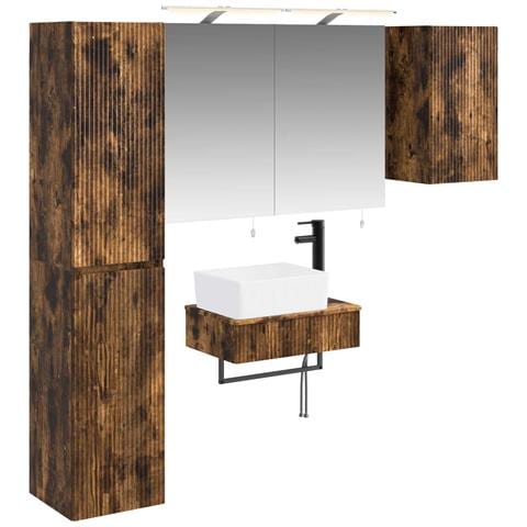 Set di mobili per il bagno 5 pcs Rovere Fumo - Foto 1