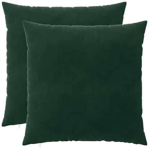 Cuscino con cuscino HEERLEN 2 pz Verde Scuro Velluto - Foto 1