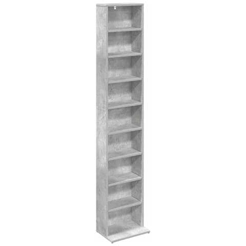 Mobile per CD Grigio Cemento 33 x 23,5 x 175 cm - Foto 1