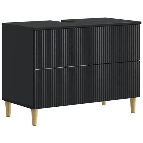 Armadio per Lavabo da Bagno ARNHEM Nero 82 x 41 x 59 cm - Foto 1