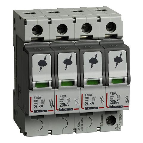 F10ab4 Limitatore Di Sovratensione (spd) T2 20ka 4p - Foto 1