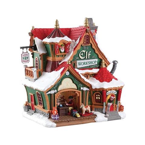Giostra Natalizia Illuminata A Led Presepe Di Natale Laboratorio Babbo Natale - The Elf Workshop 75291 - Foto 1