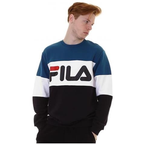 Men Straight Blocked Crew Felpa Uomo Taglia S - Foto 1