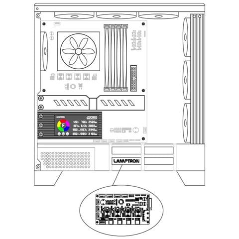 Sm436 Sync Edition Pci Rgb Lüfter Und Led Controller - Schwarz - Foto 3