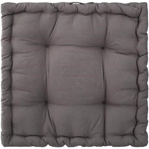 Cuscino Da Pavimento In Cotone - 40 X 40 X 8 Cm - Grigio - Foto 1