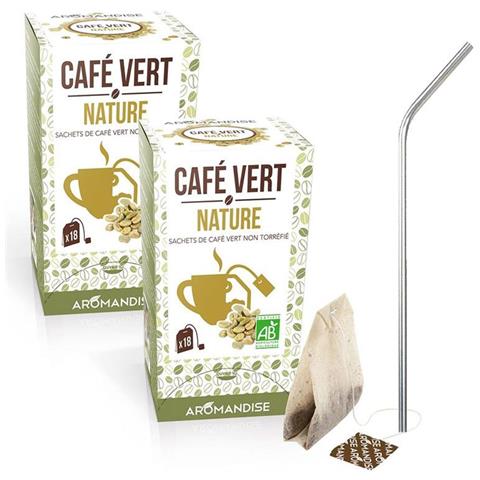 Caffè Verde Natura 40 Bustine + 4 Cannucce In Acciaio Inossidabile - Foto 1