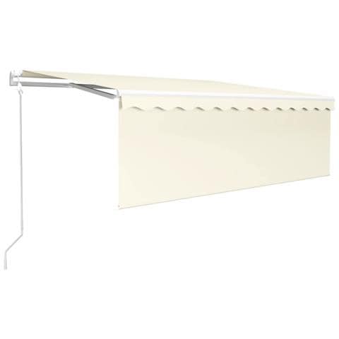 Tenda Automatica Parasole Sensore Vento E Led 4x3m Crema - Foto 1