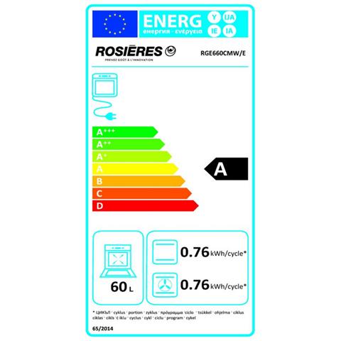Cucina Mista 60l 4 Fuochi Bianca - Rge660cmwe - Foto 2