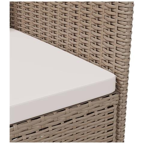 Sedie Da Giardino Con Cuscini 4 Pz In Polyrattan Beige - Foto 2