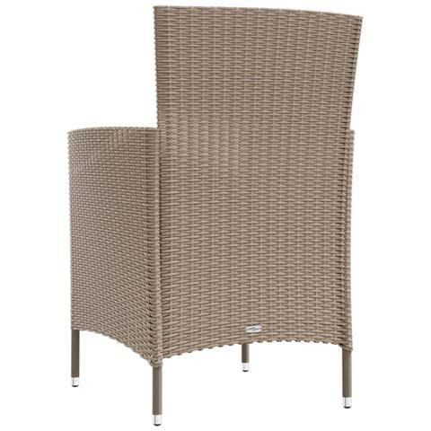 Sedie Da Giardino Con Cuscini 4 Pz In Polyrattan Beige - Foto 7
