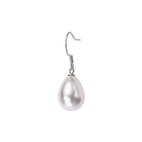 Orecchino Di Perla A Forma Di Goccia Vintage In Argento Sterling 925 Silver - Foto 5