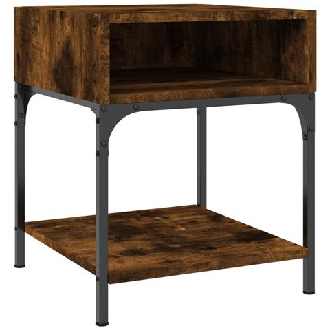 Comodino Rovere Fumo 40x41x50 Cm In Legno Multistrato - Foto 1