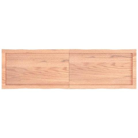 Piano Tavolo Marrone Chiaro 140x40x (2-4) cm Rovere Non Trattato - Foto 2