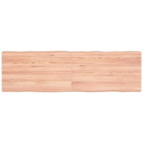 Piano Tavolo Marrone Chiaro 140x40x (2-4) cm Rovere Non Trattato - Foto 1
