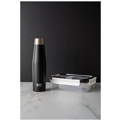 Apex Water Bottle & Bento Lunch Box Gift Set - Black - Foto 1
