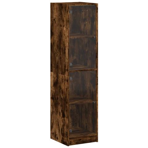 Credenza Con Ante In Vetro Rovere Fumo 35x37x142 Cm - Foto 2