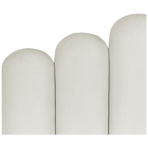 Letto Contenitore Velluto Bianco Sporco 180 X 200 Cm Vincennes - Foto 8