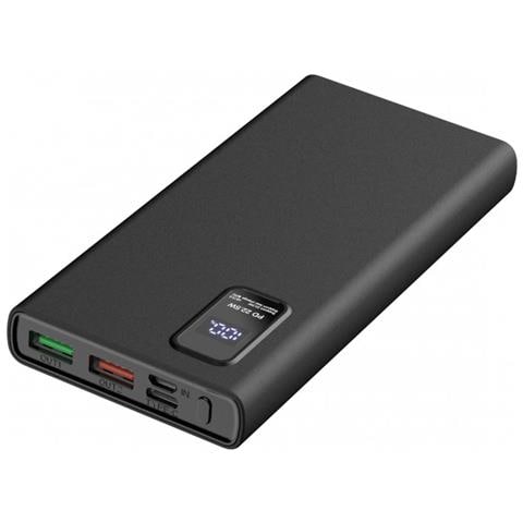 Powerbank 10000mah Pd 20w Display Led E Tecnologia Quick Charge, Nero - Foto 1
