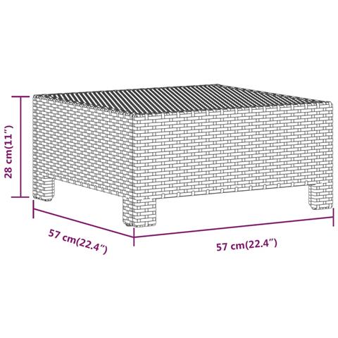 Set Divani da Giardino 5 pz con Cuscini in Polyrattan Grigio - Foto 8