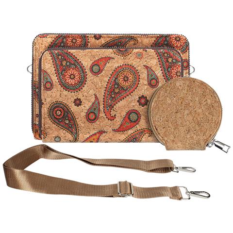 Pochette In Sughero, Collezione Ecocork, Chiusure A Zip - Foto 1