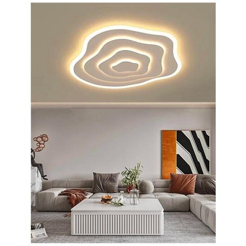 Plafoniera Led Luce Calda 59 W Lampadario A Soffitto Moderno Effetto Onda Pn28bc - Foto 1