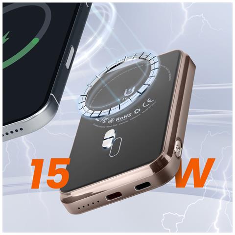 Batteria Da Viaggio Magsafe 5000mah 15w Compatta, Nero - Foto 5