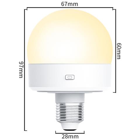 Luce Led Ricaricabile A 3 Temperature Di Colore Con Telecomando Portalampada E26/e27 - Foto 4