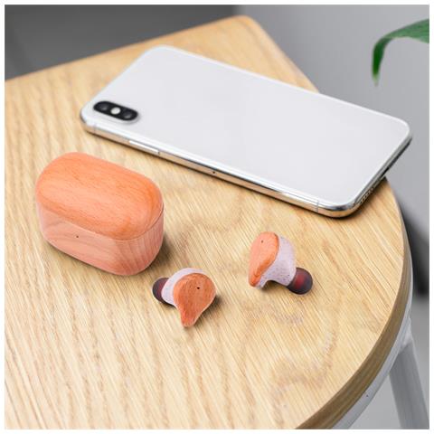 Auricolari Wireless Tws163 Prixton Cuffie Con Design Eco Legno - Bluetooth 5.4 - Tecnologia Enc - Foto 7