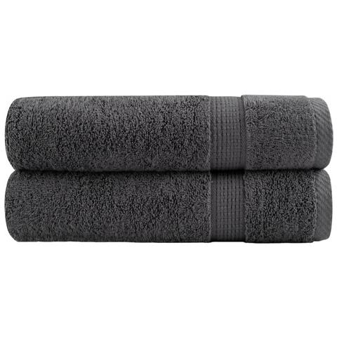 Asciugamani Premium Solund 2 Pz Antracite 50x100 Cm 600gsm - Foto 1