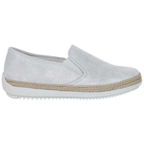 Mezze Scarpe Slip-on In Pelle Grigia Da Donna 36 - Foto 1