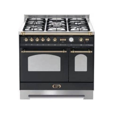 Cucina RNMD96GVGTE /C 4 Fuochi a Gas Forno Elettrico Multifunzione Termoventilato Classe A Dimensioni 90 x 60 cm Colore Nero - Foto 1