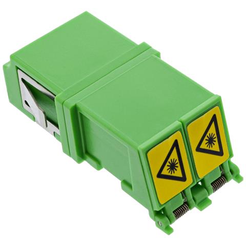 Adattatore in fibra ottica Duplex LC /LC SM ceramica, verde - Foto 2