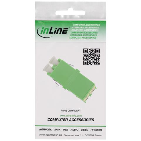 Adattatore in fibra ottica Duplex LC /LC SM ceramica, verde - Foto 3