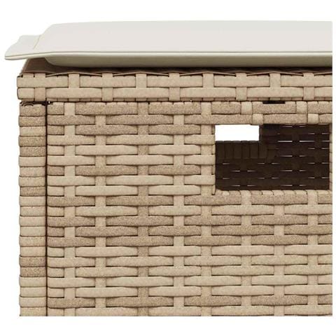 Set Divano da Giardino 6 pz con Cuscini a L Beige in Polyrattan - Foto 2