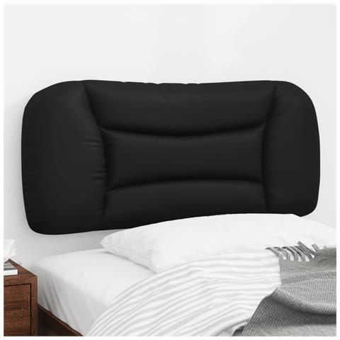 Cuscino Testiera Nero 80 Cm In Similpelle - Foto 1