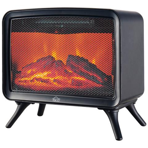 Caminetto Elettrico FP5400 con 2 Livelli Energia Termostato Regolabile Potenza 1600 W Colore Nero - Foto 1
