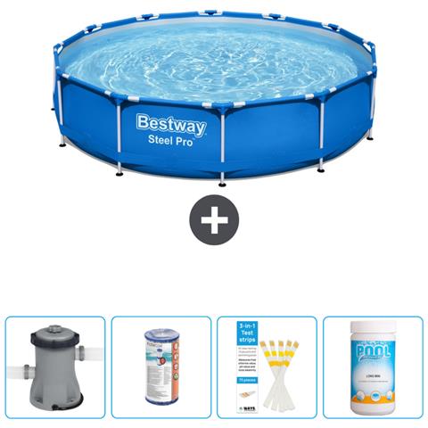 Piscina Fuori Terra - In Giro - 366x76 Cm - Blu - Include Accessori Coordinati Cb49 - Foto 1