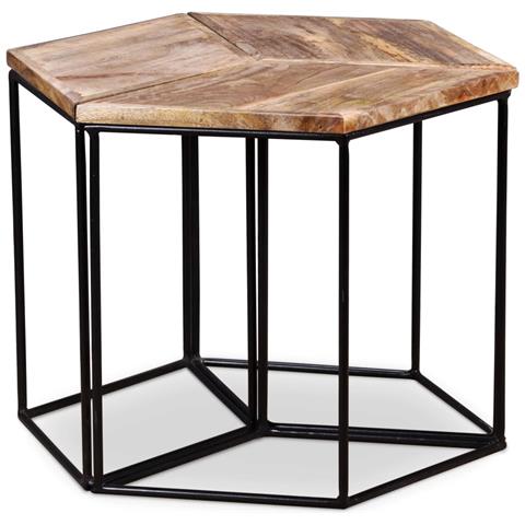 Tavolino Da Salotto In Legno Massello Di Mango 56x48x40 Cm - Foto 2