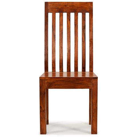 Lusso Casadino -  Sedie Da Pranzo 2 Pz In Legno Massello Con Finitura Ambra - Foto 1